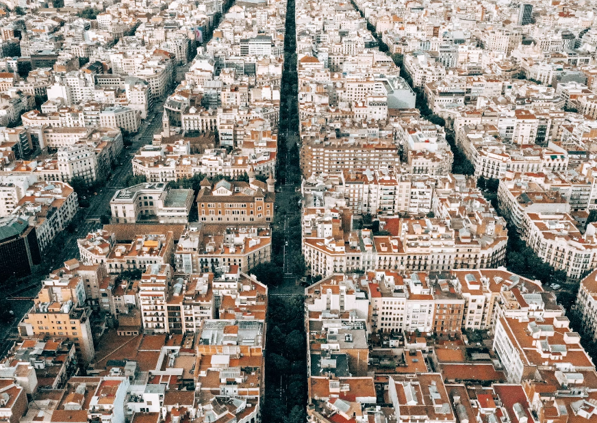 barcelona desde el aire arquitectura